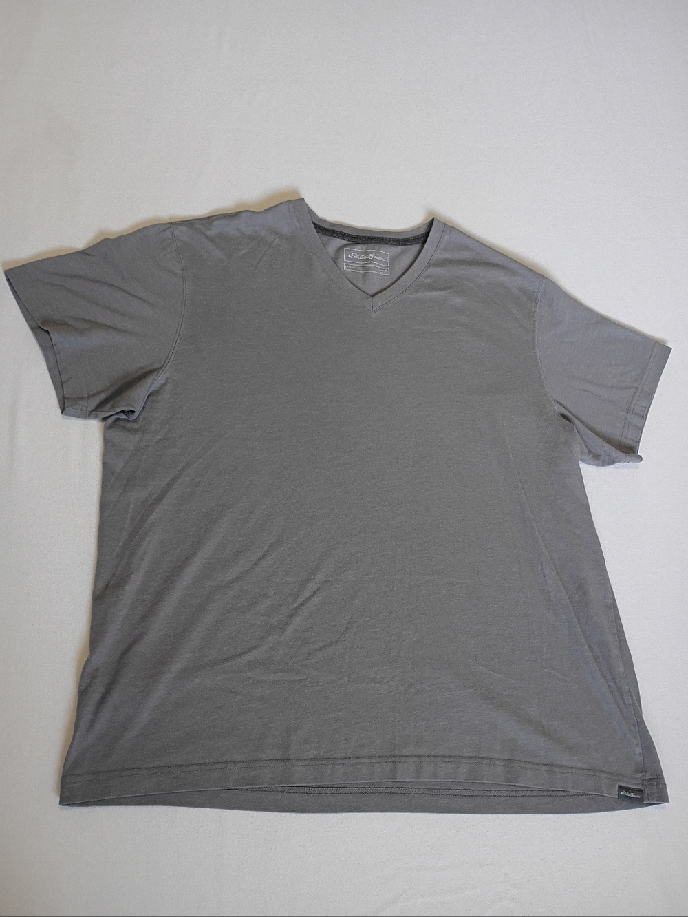 Eddie Bauer Men's XL Tee Shirt Short Sleeve Heathered Gray Basic Minimalist